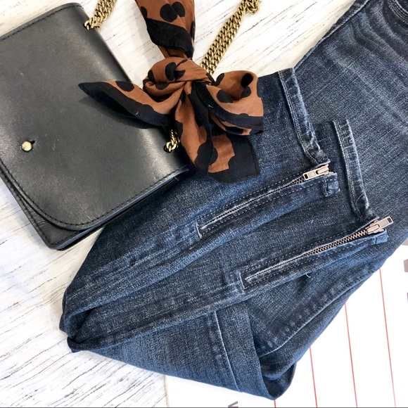 Loft Modern Skinny Ankle Zip Jeans Size 26P /2P - Picture 4 of 7